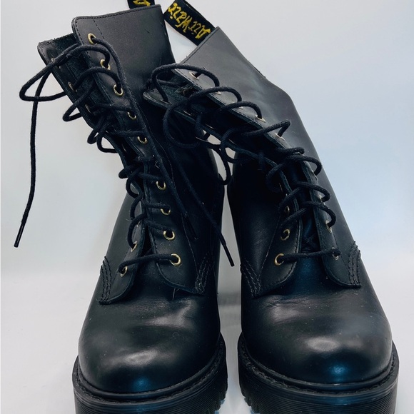 Dr. Doc Martens Kendra Women’s Leather Heeled Boot  Black size 7 - Picture 2 of 15